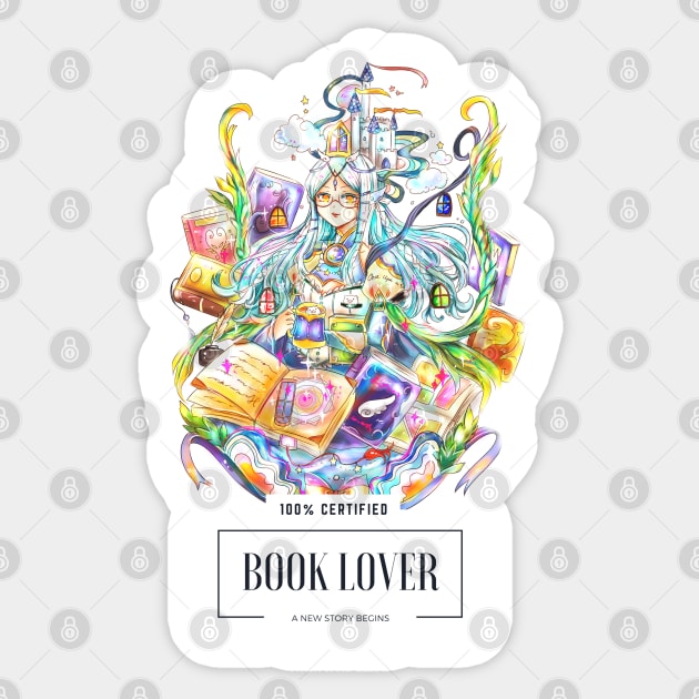 Princess Hobby #01 - BOOK LOVER Sticker by candypiggy